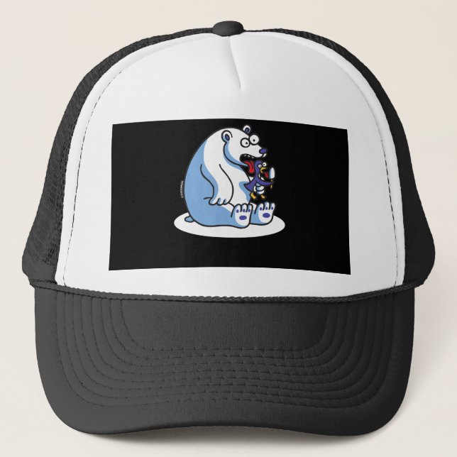 Lårande Polar Bear Penguin Ice Cream Animal Lover Keps (Framsida)