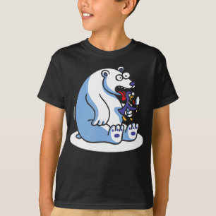 Lårande Polar Bear Penguin Ice Cream Animal Lover T Shirt