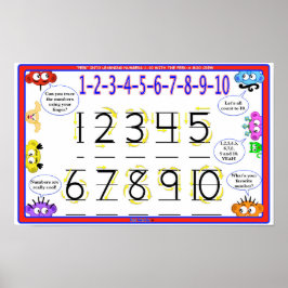LÄRANDE POSTER- LÄRNNUMMER 1-10 POSTER