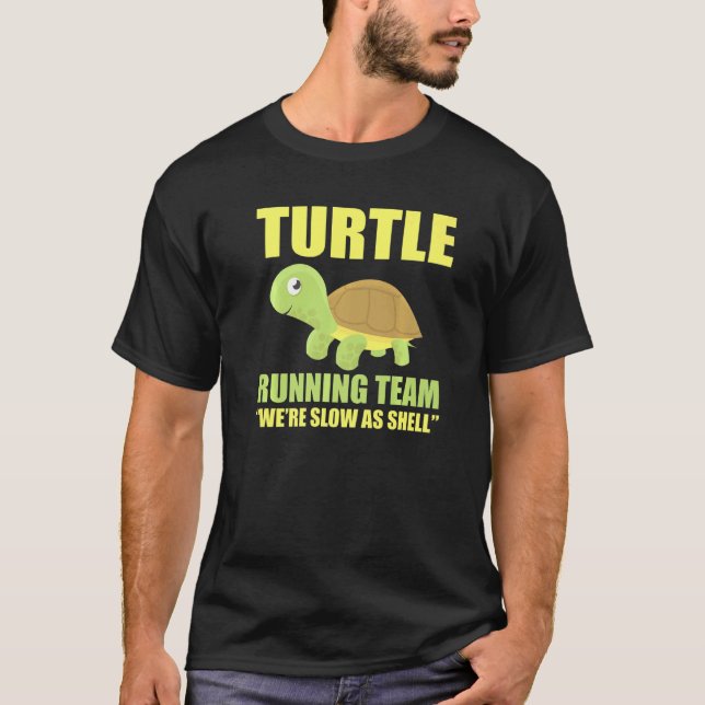 Lårande team Turtle Animal Lover Marathon T Shirt (Framsida)