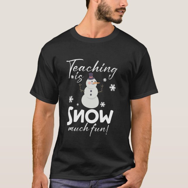 Lärandet är Snö Mycket Roligt Funny Winter Lacher  T Shirt (Framsida)