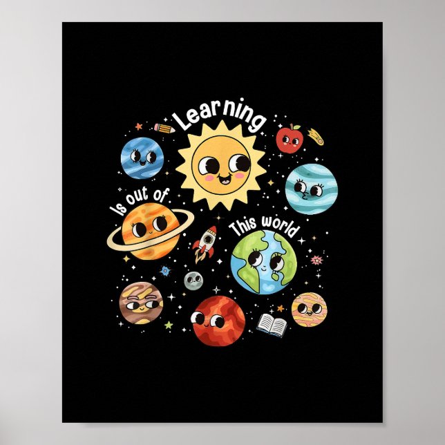 Lärandet kommer från den här världsläraren tillbak poster (Framsidan)