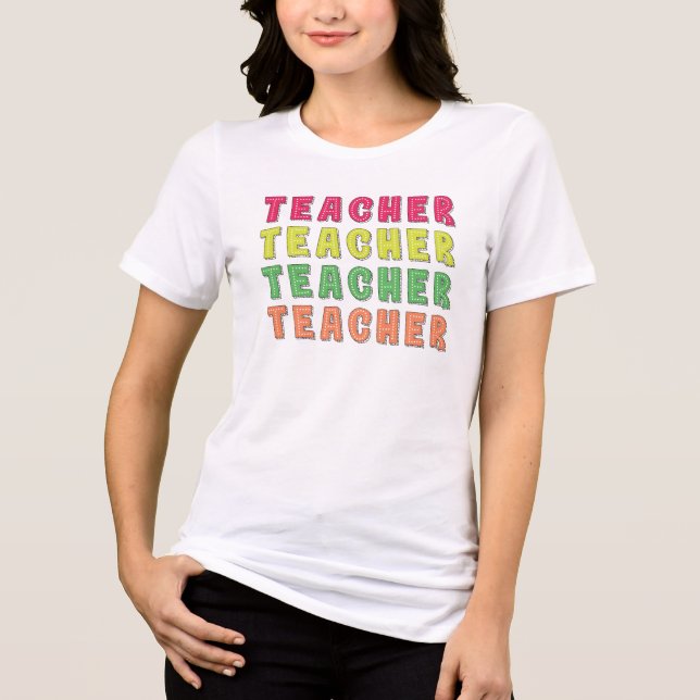 Lärar-T-shirt T Shirt (Framsida)