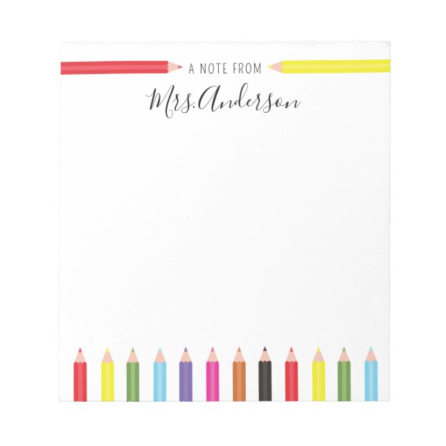 Läraranteckning från Läraren Anteckningsblock (Framsida)