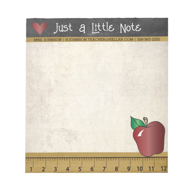 Läraranteckning | VINTAGE STIL Anteckningsblock (Framsida)