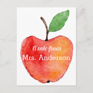 Läraranteckningskort, Apple Stationary, Lärargåva Vykort