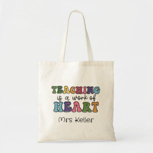 Lärararbete är ett Heart Teacher Gift Tygkasse