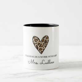 Lärararbete för Heart Anpassningsbar Lärares uppsk Två-Tonad Mugg