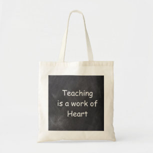 Lärararbetshjärtlärarschalkboard Gift Idea Tygkasse