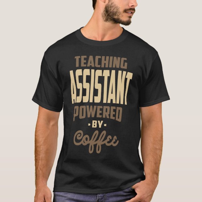 Lärarassistent med kafé t shirt (Framsida)