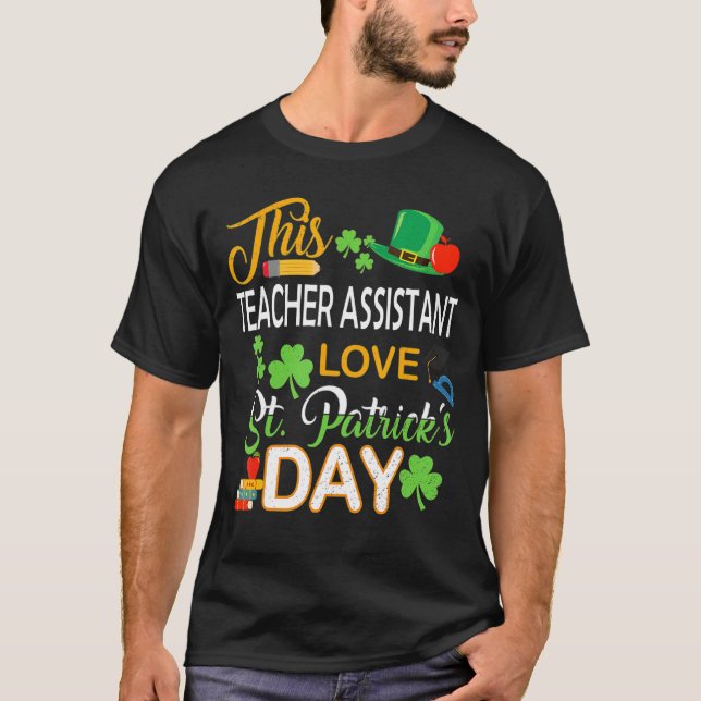 Lärarassistenten Kärlek St Patrick S Day Shena T Shirt (Framsida)