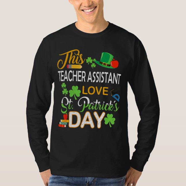 Lärarassistenten Kärlek St Patrick S Day Shena T Shirt (Framsida)