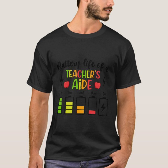 Lärarassistentens batterilivslängd t shirt (Framsida)