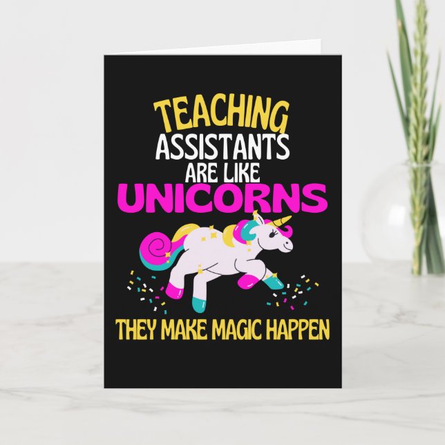 Lärarassistenterna Unicorn Teacher är magiska Kort (Framsida)