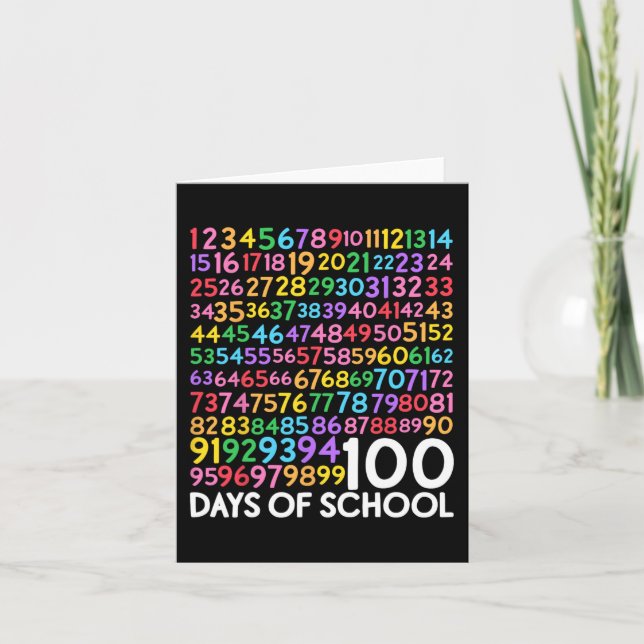 Lärarbarnens dag 100 dagar för matematik kort (Framsida)