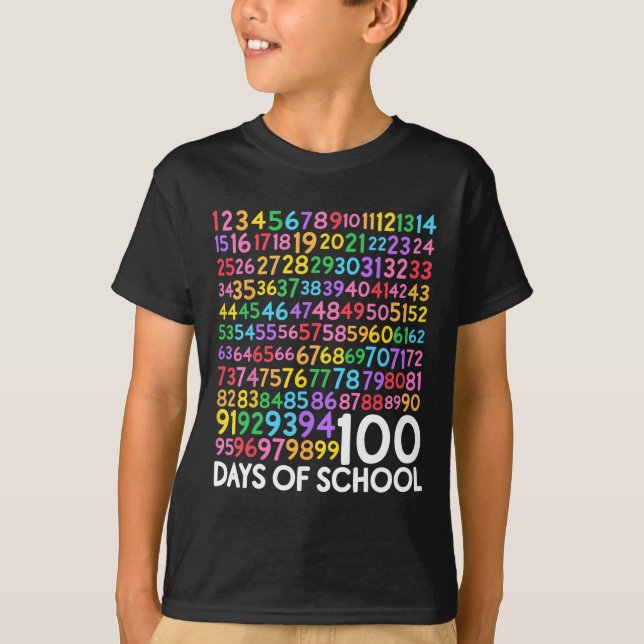 Lärarbarnens dag 100 dagar för matematik t shirt (Framsida)