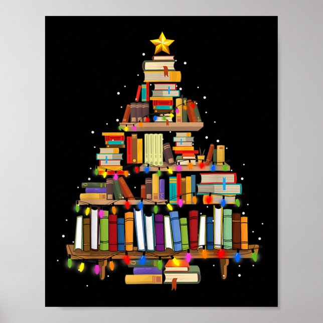 Lärarbibliotekarie i bok Ljus Julgran Poster (Framsidan)