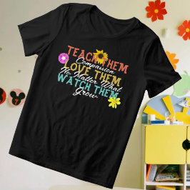 LärarBlommigt ska lära dem Kärlek dem Retro T Shirt
