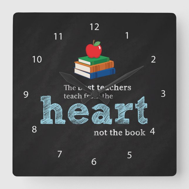 Lärarcitat Fyrkantig Klocka (Framsida)