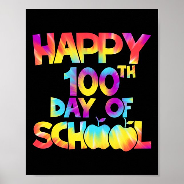 Lärardag 100 dagar i skolan 100 dagar poster (Framsidan)