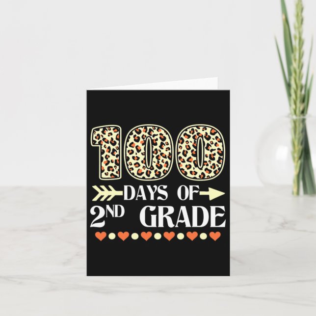Lärardag 2:a Klass 100 dagar för leopa i skolan Kort (Framsida)