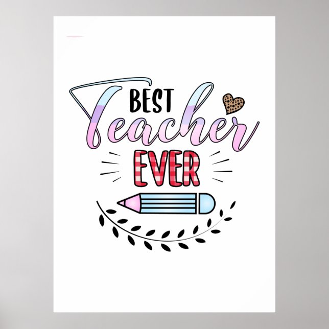 Lärardag, bästa lärare någonsin poster (Framsidan)