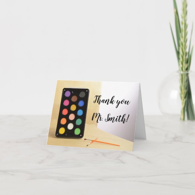 Lärardag i Art Class Teacher Tack Kort (Framsida)