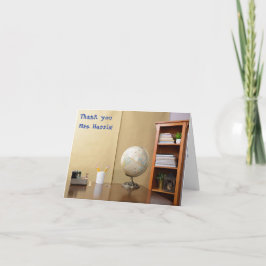 Lärardag i klassrum tack kort