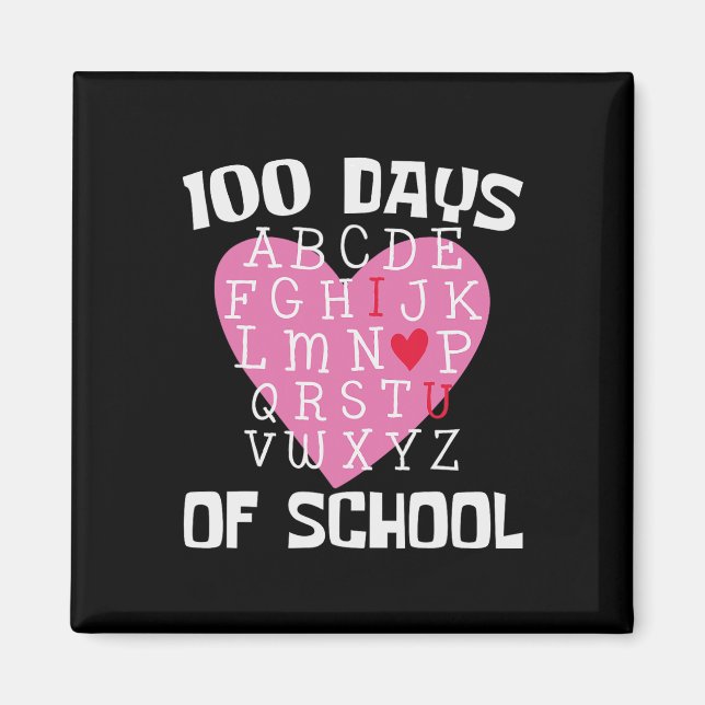 Lärardagar i skolan Alphabet 100-dagslärare Studen Magnet (Framsidan)