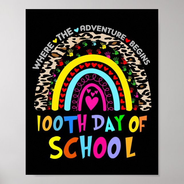 Lärardagen 100 dagar Smartare regnbåge 1 Poster (Framsidan)