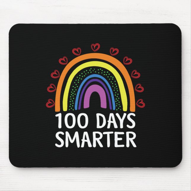 Lärardagen 100 dagar Smartare regnbåge 2 Musmatta (Framsidan)