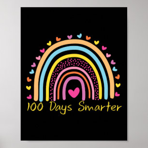 Lärardagen 100 dagar Smartare regnbåge Poster