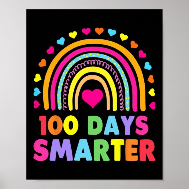 Lärardagen - 100 dagar Smartare regnbåge Poster (Framsidan)