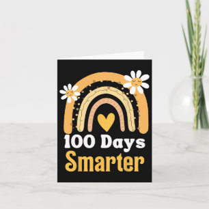 Lärardagen 100 dagar Smarter Boho Rainbo Kort