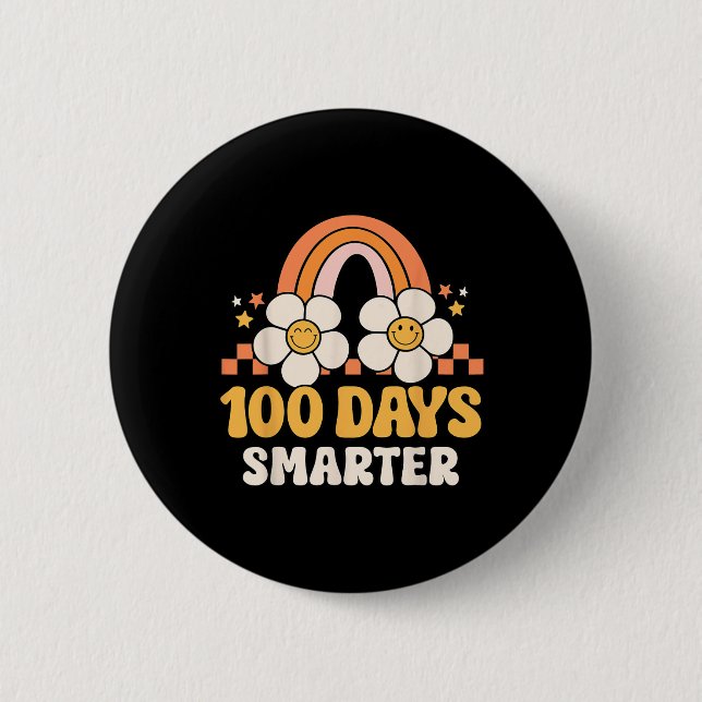 Lärardagen 100 dagar Smarter Rainbow Kid Knapp (Framsida)