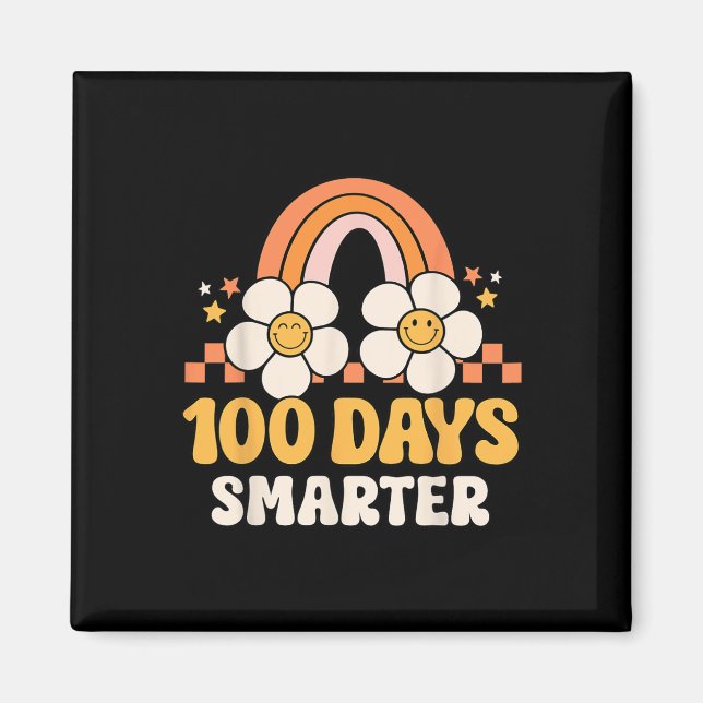Lärardagen 100 dagar Smarter Rainbow Kid Magnet (Framsidan)