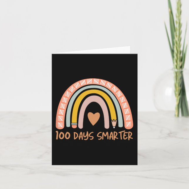 Lärardagen 100 dagar Smarter Rainbow Stu Kort (Framsida)