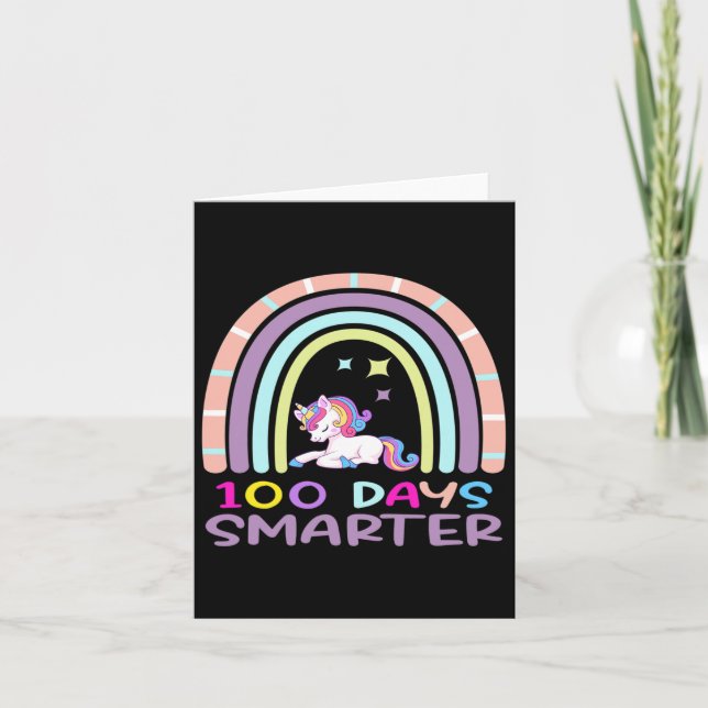 Lärardagen 100 dagar Smarter Rainbow Uni Kort (Framsida)