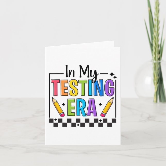 Lärardagen för testning av era-testdagen kort (Framsida)