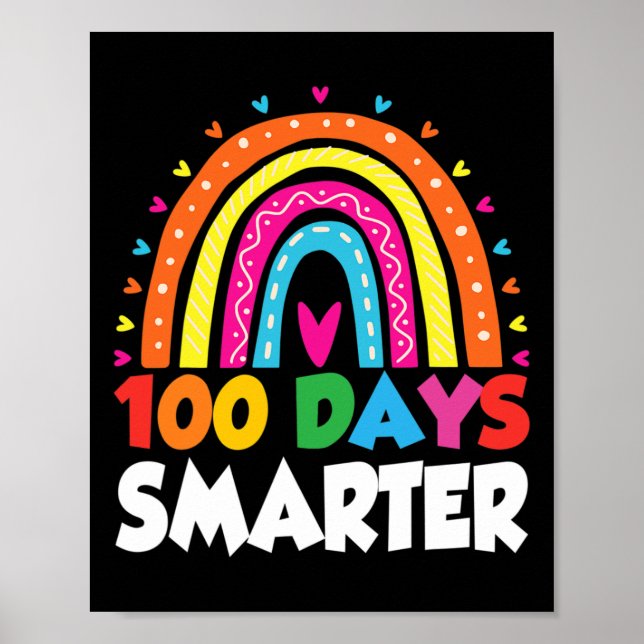 Lärardagen i skolan 100 dagar Smartare nederbörd Poster (Framsidan)