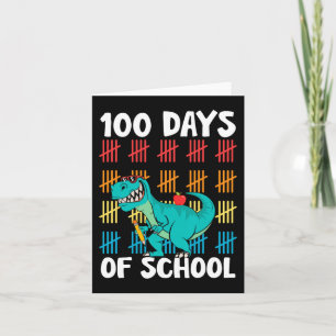 Lärardagen Kids Boys Dino Lycklig 100 Da Kort