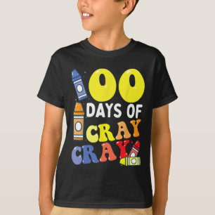 Lärare 100 dagar Cray Cray 100 Day of School Boy T Shirt
