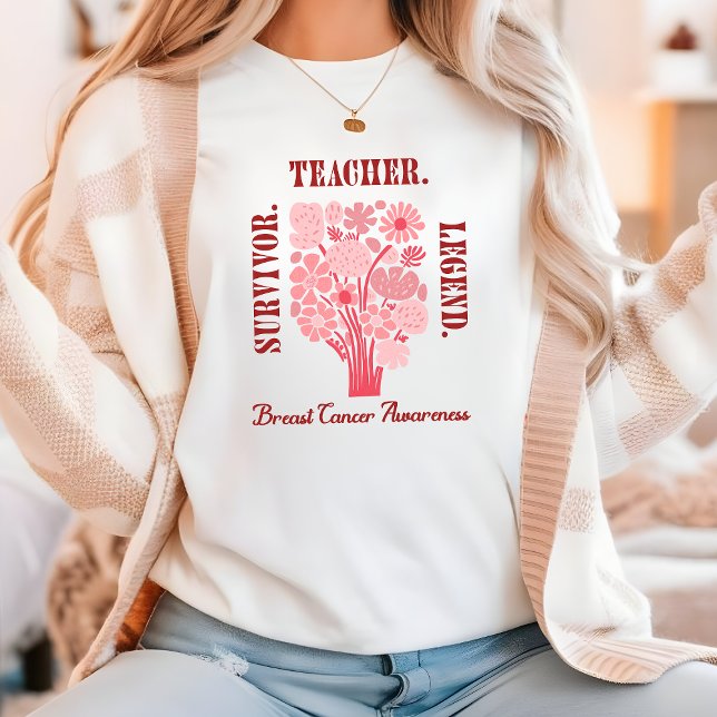 Lärare 100 dagar i skolan Canceröverlevare T Shirt (Skapare uppladdad)