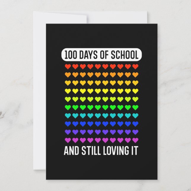 Lärare 100 dagar i skolan inbjudningar (Framsida)