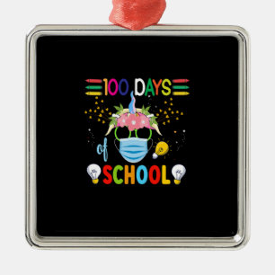 Lärare 100 dagar i skolan julgransprydnad metall