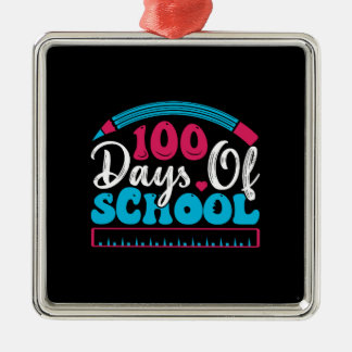 Lärare 100 dagar i skolan julgransprydnad metall
