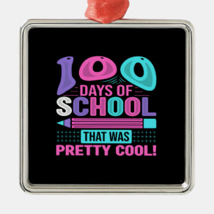Lärare 100 dagar i skolan som var Söt Coola Julgransprydnad Metall