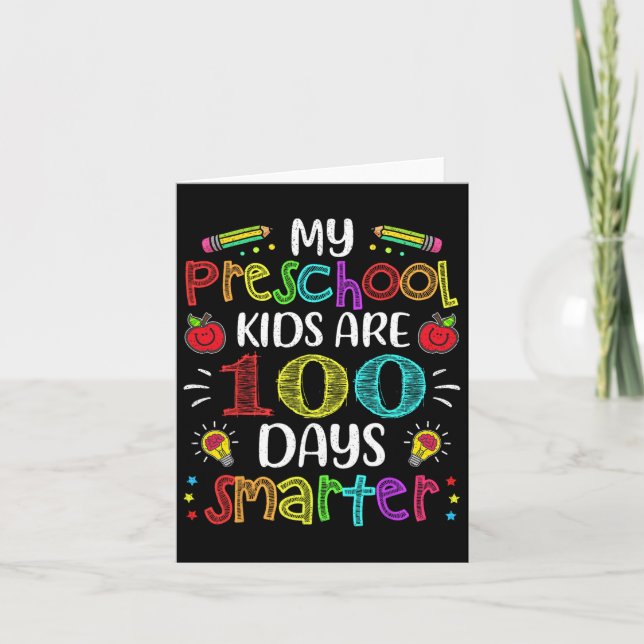 Lärare 100 dagar Smartare 100-dagarsgåva från skol Kort (Framsida)