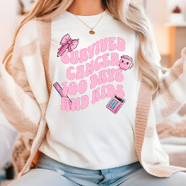 Lärare 100 dagars efterlevande av cancer i skolan t shirt