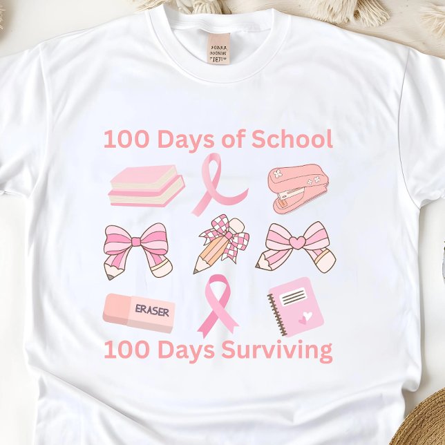 Lärare 100 dagars efterlevande av cancer i skolan. t shirt (Skapare uppladdad)